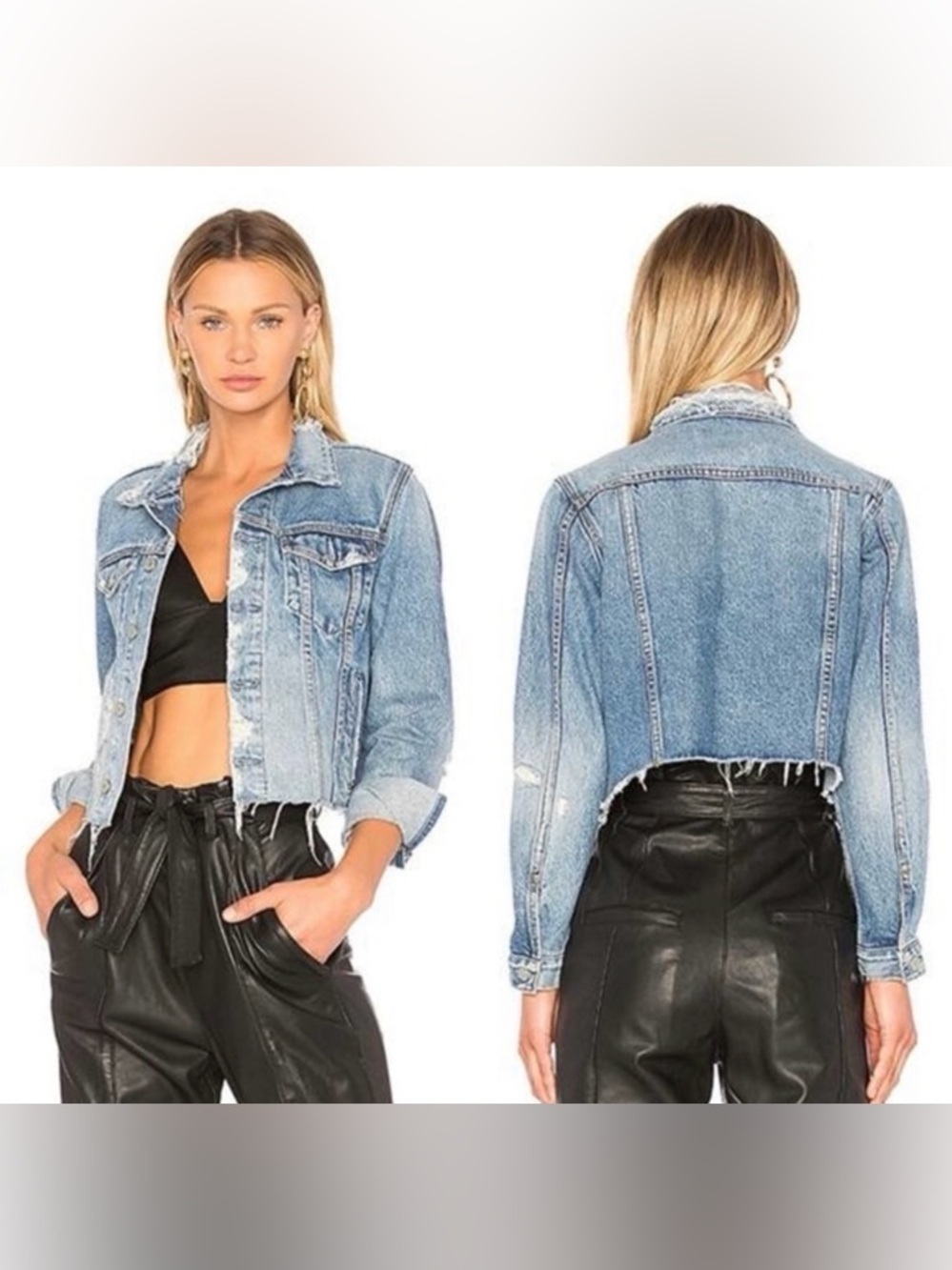 GRLFRND Denim Cropped Jacket